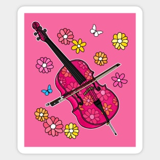 Mothers Day Cello Mom Female Cellist Sticker